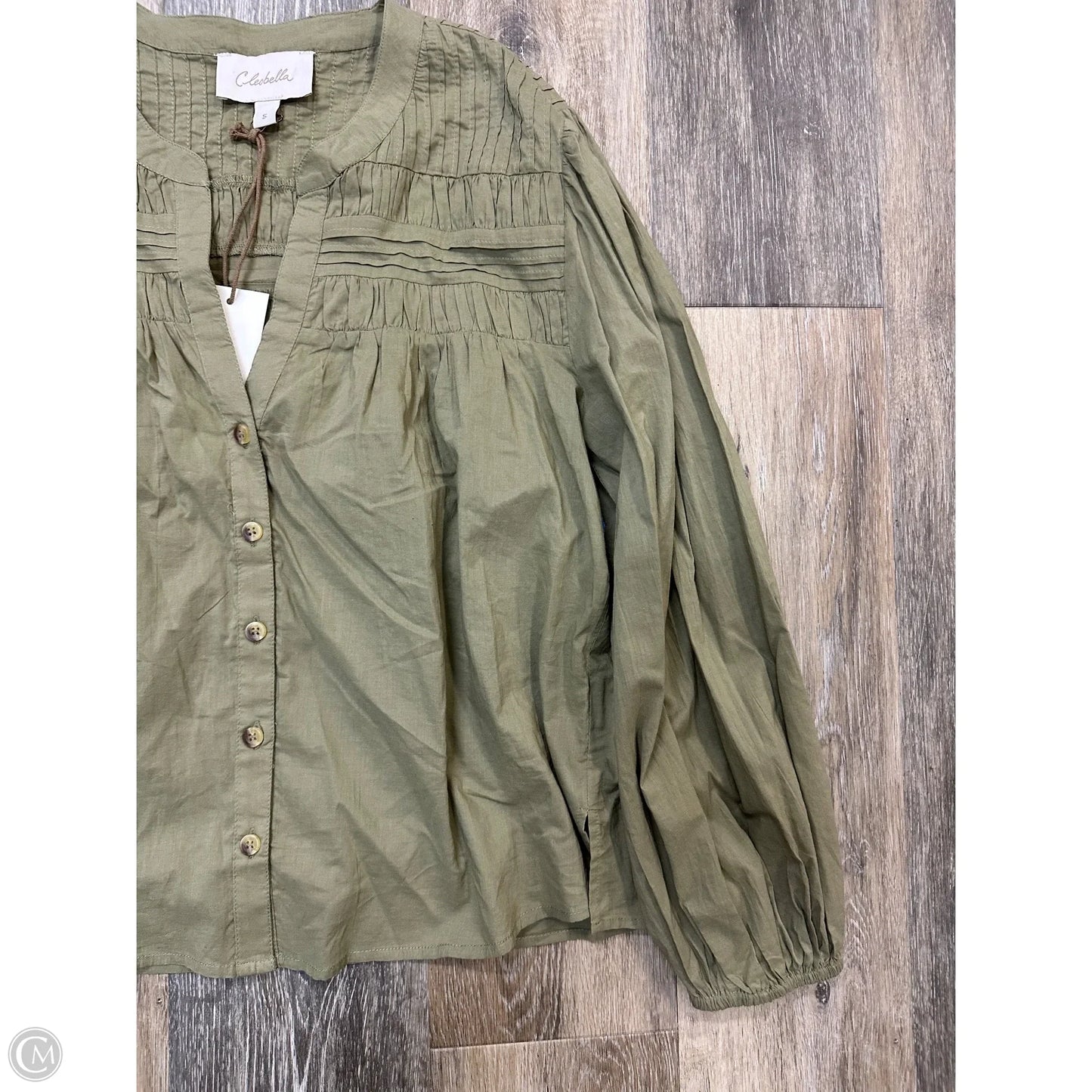 Blouse Long Sleeve By Cleobella In Green, Size: S