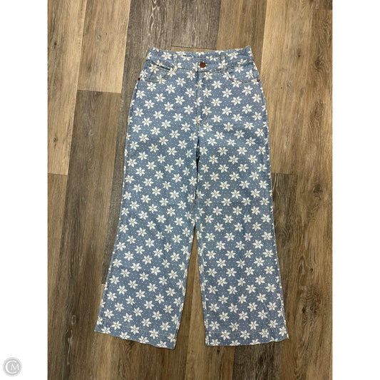 Jeans Wide Leg By Wrangler In Blue Denim, Size: 4