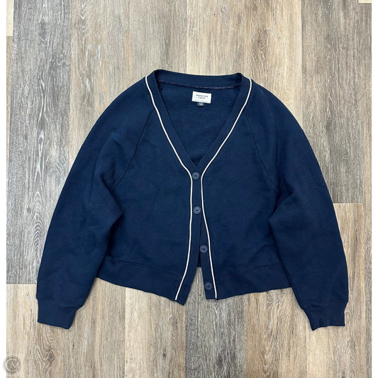 Sweater Cardigan By American Eagle In Navy, Size: M