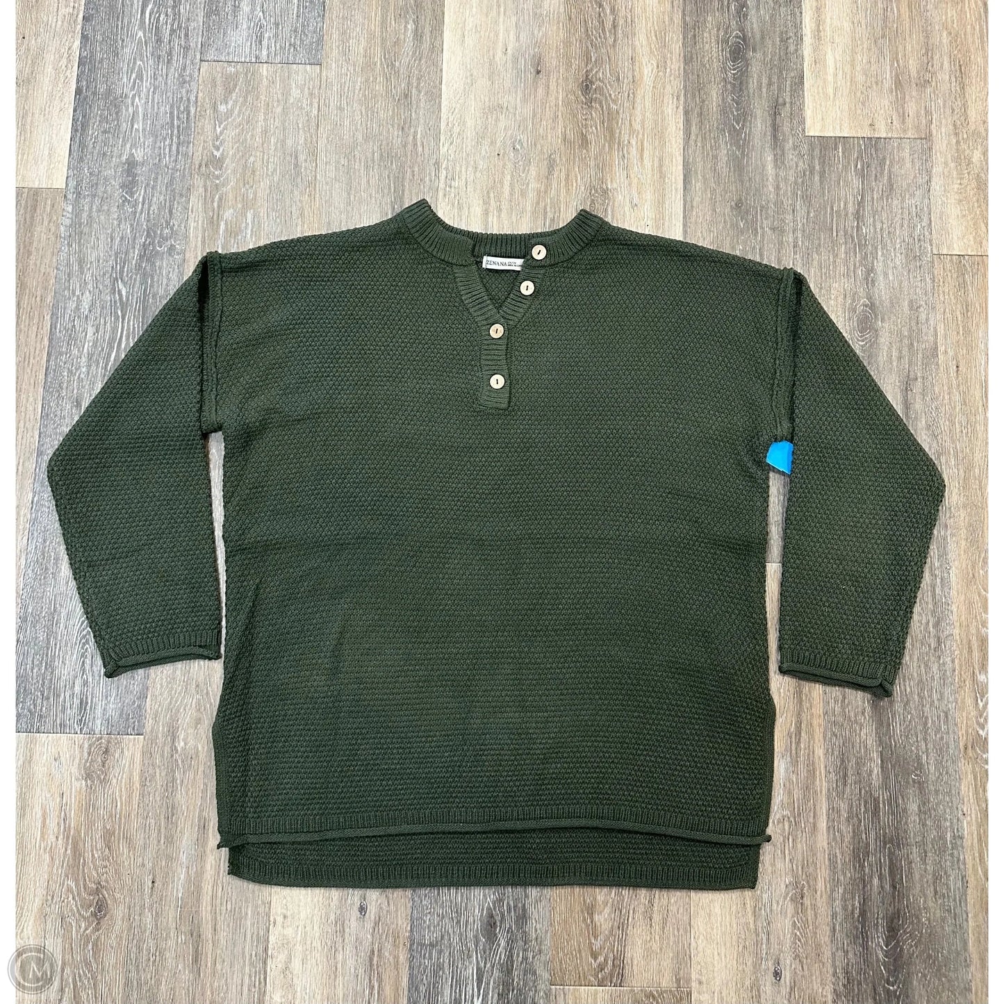 Sweater By Zenana In Green, Size: 2x