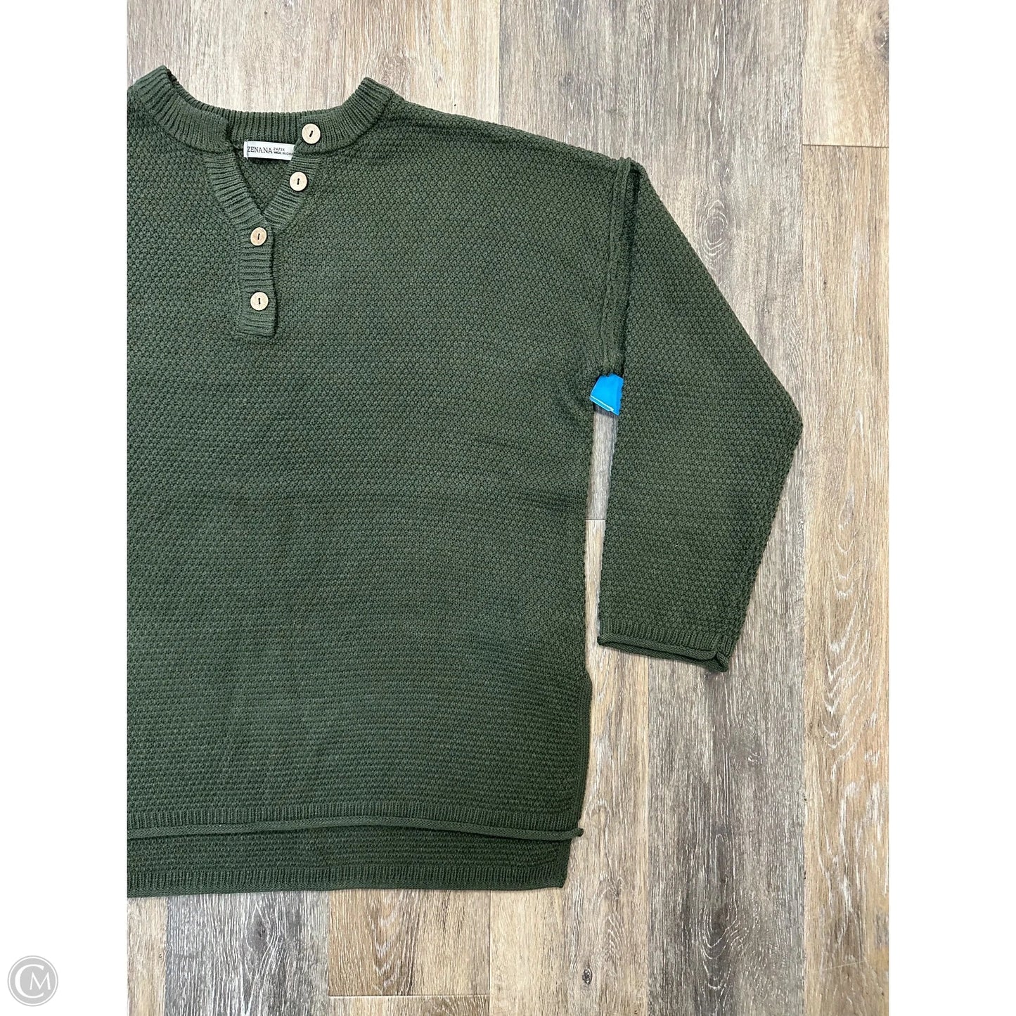 Sweater By Zenana In Green, Size: 2x