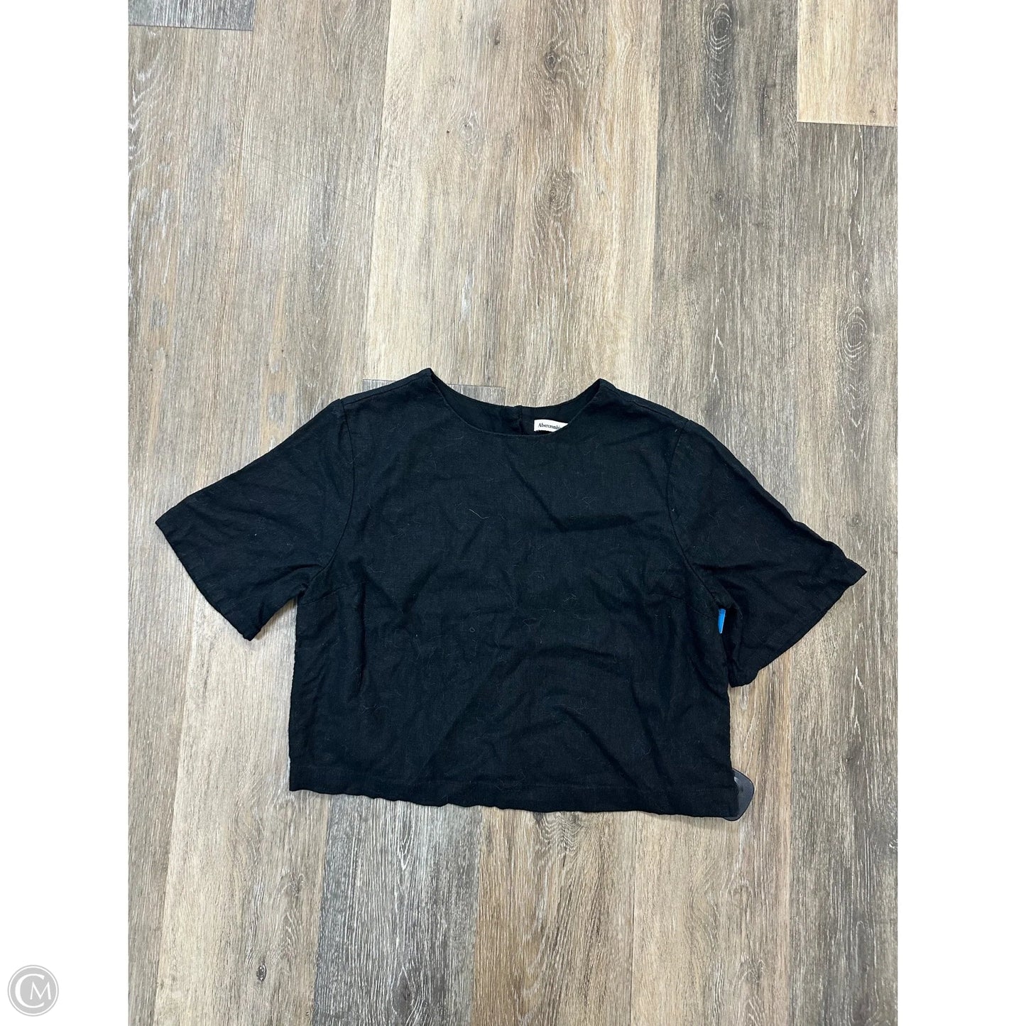 Blouse Short Sleeve By Abercrombie And Fitch In Black, Size: S