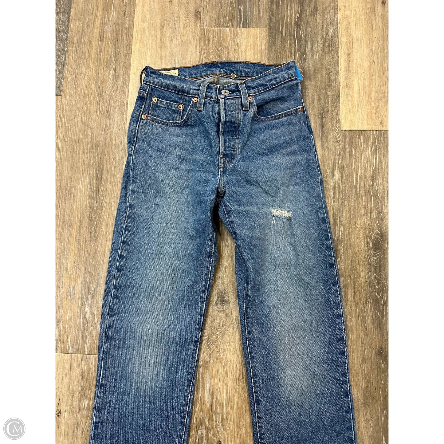Jeans Straight By Levis In Blue Denim, Size: 0