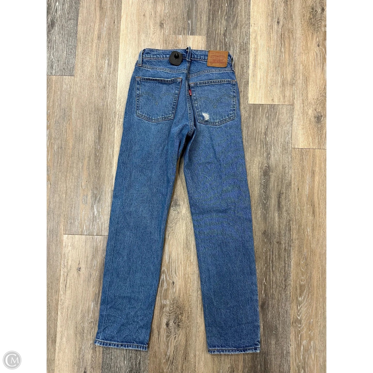 Jeans Straight By Levis In Blue Denim, Size: 0