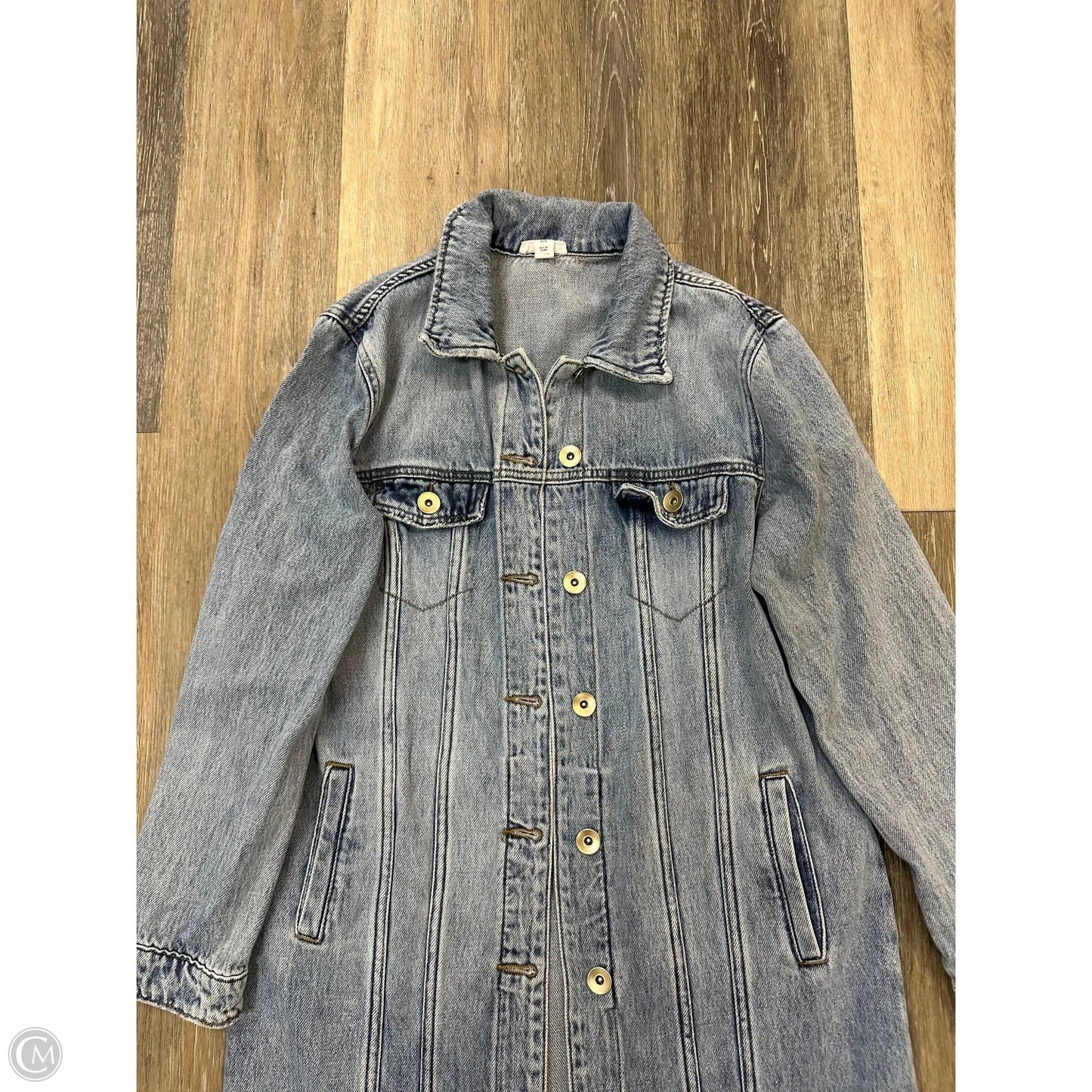 Jacket Denim By Tribal In Blue Denim, Size: S