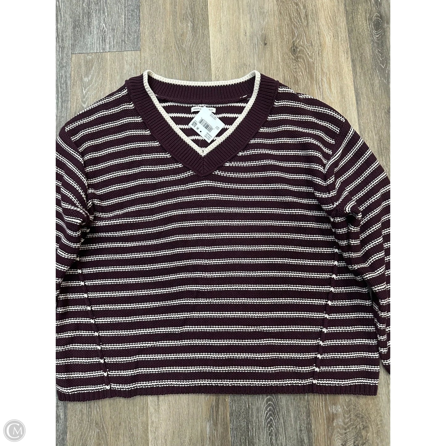 Sweater By American Eagle In Maroon, Size: S