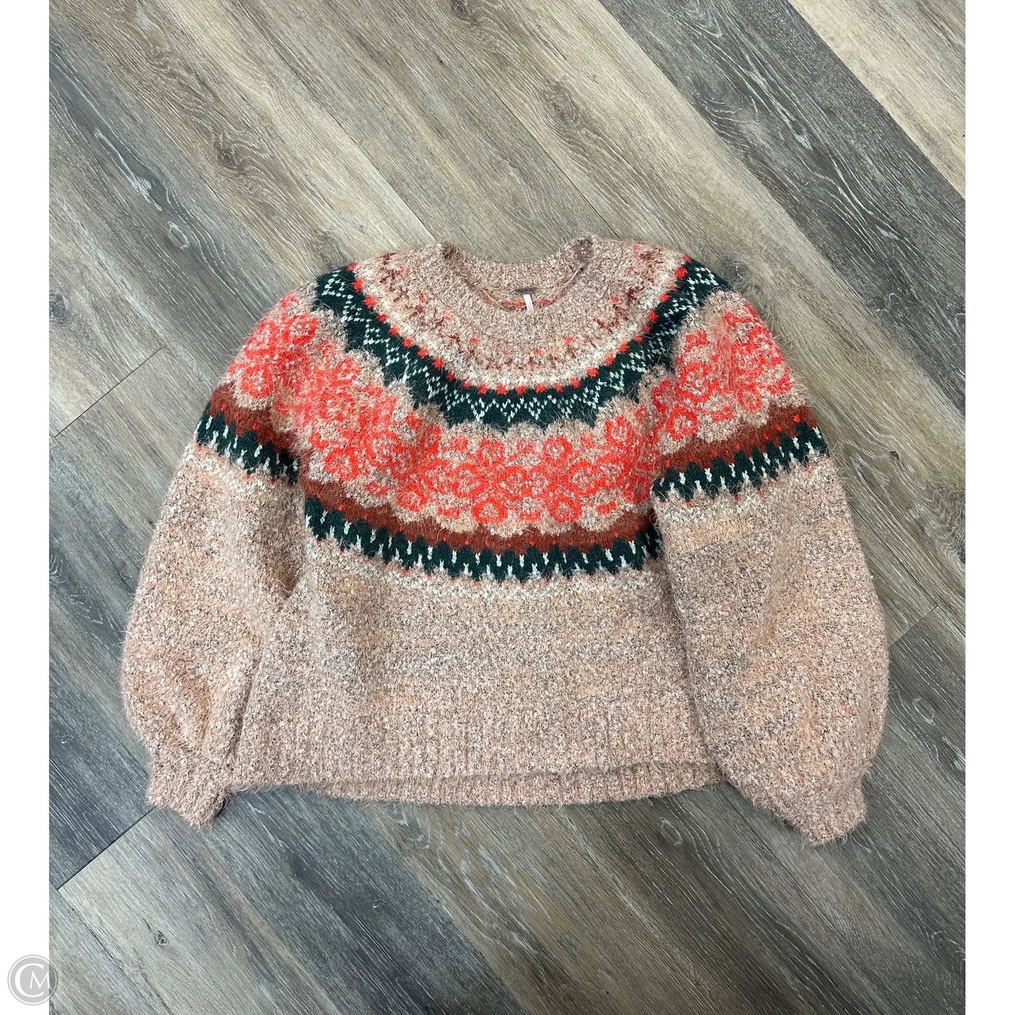 Sweater By Free People In Pink & Red, Size: L