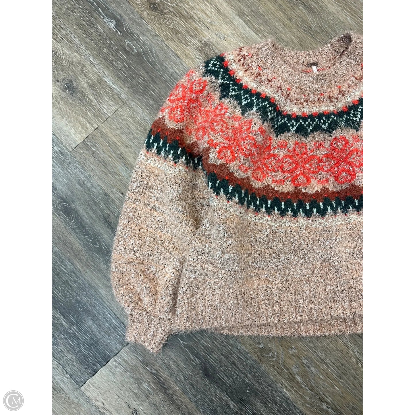 Sweater By Free People In Pink & Red, Size: L