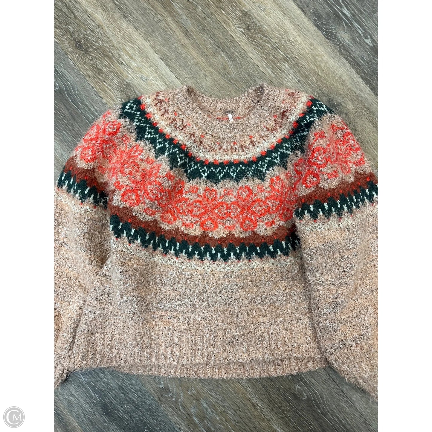 Sweater By Free People In Pink & Red, Size: L