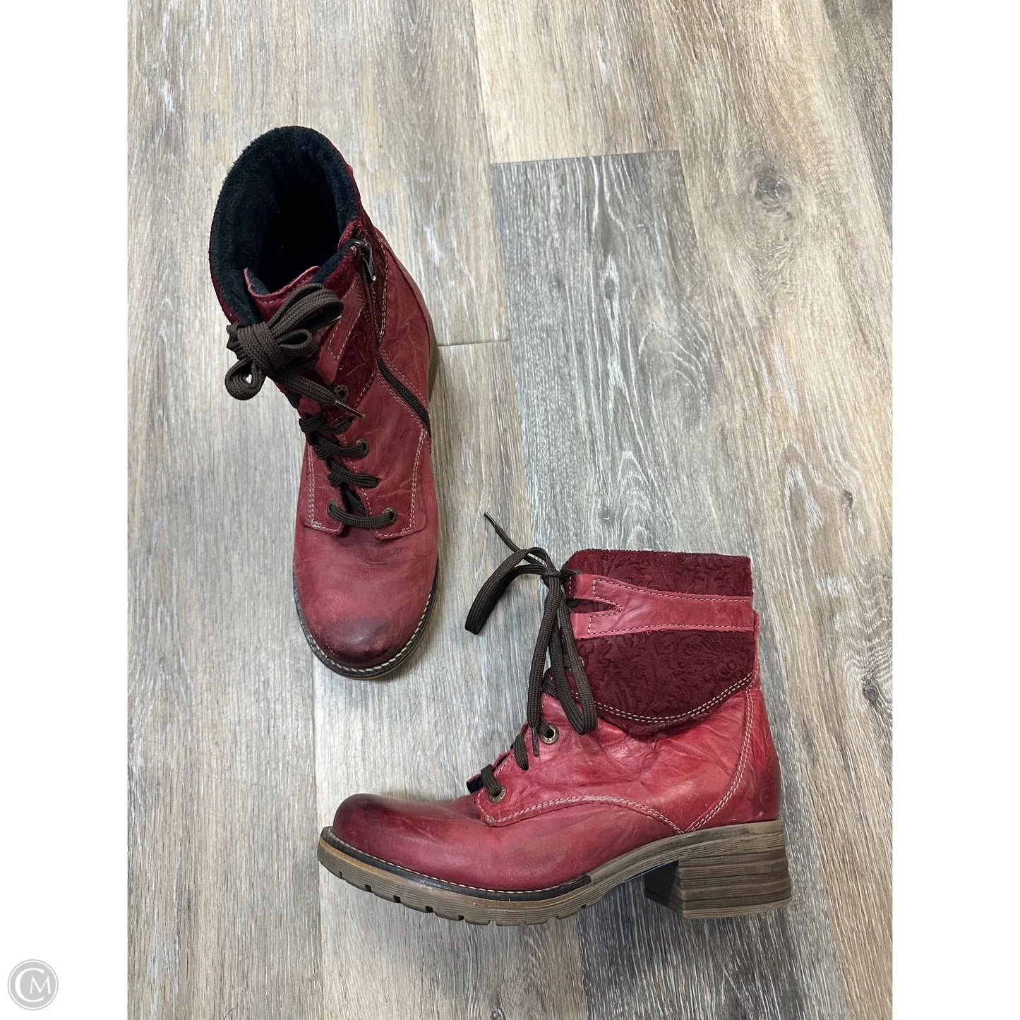 Boots Combat By Dromedaris In Red, Size: 9