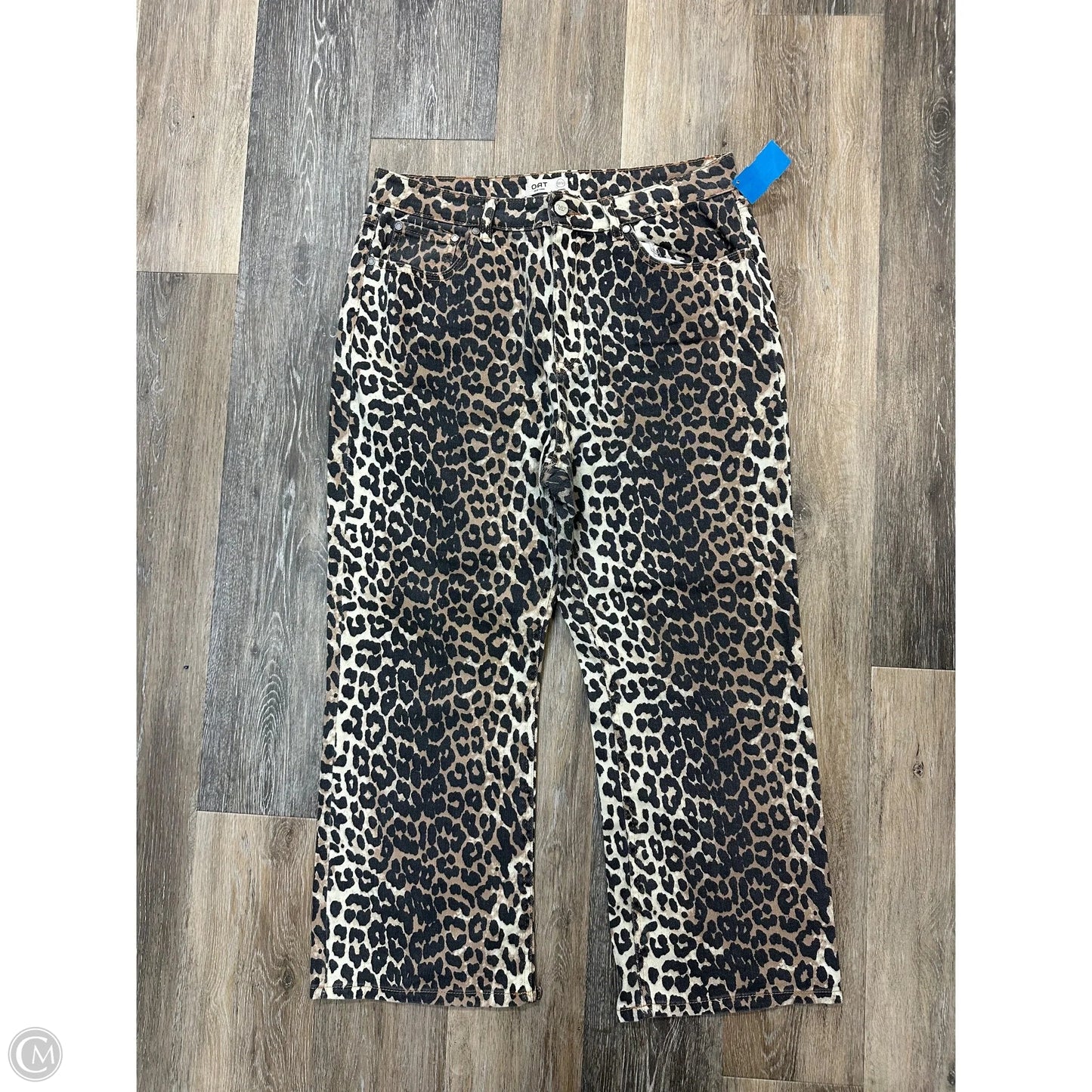 Jeans Wide Leg By Oat In Animal Print, Size: 12