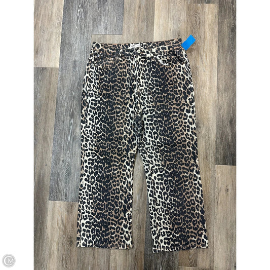 Jeans Wide Leg By Oat In Animal Print, Size: 12