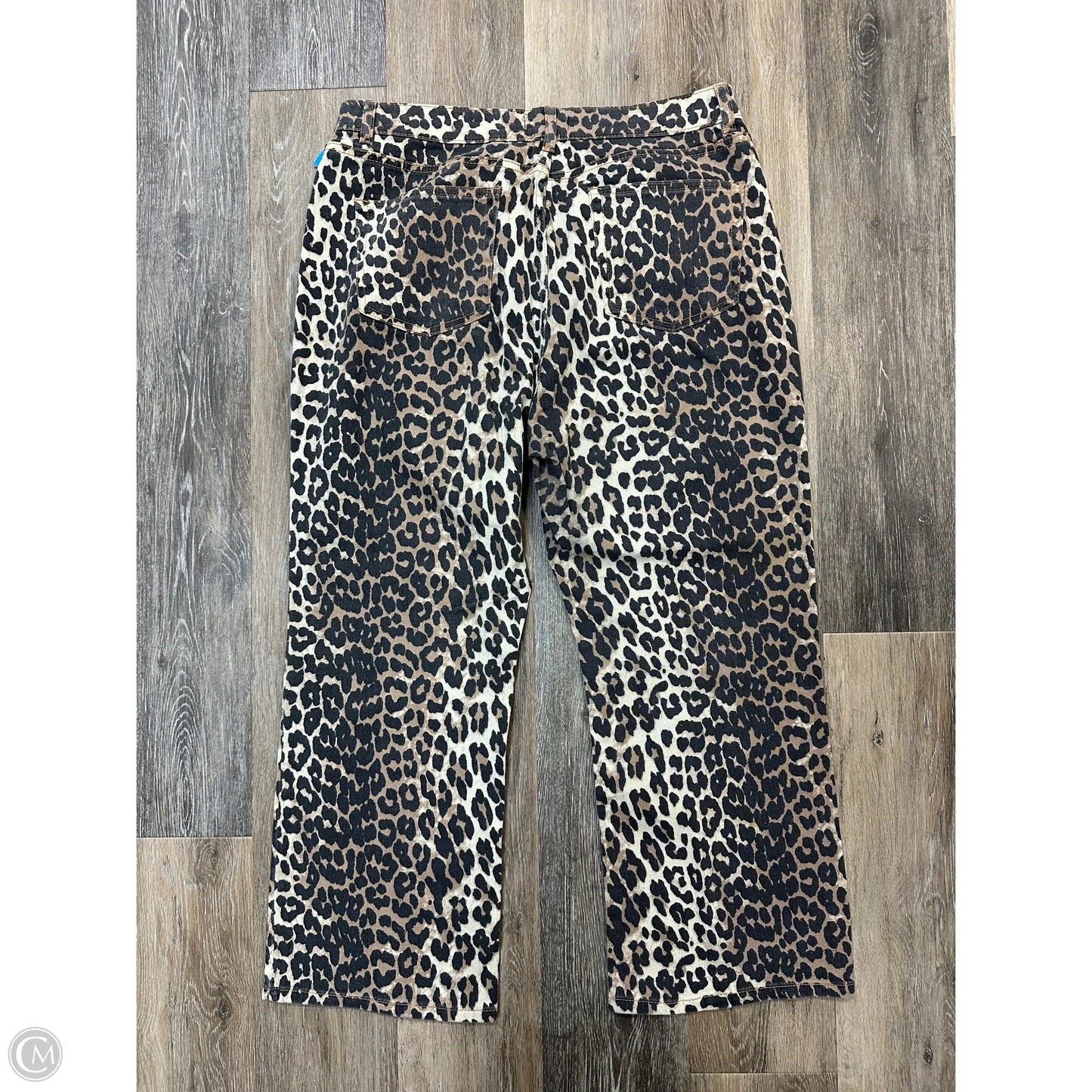 Jeans Wide Leg By Oat In Animal Print, Size: 12