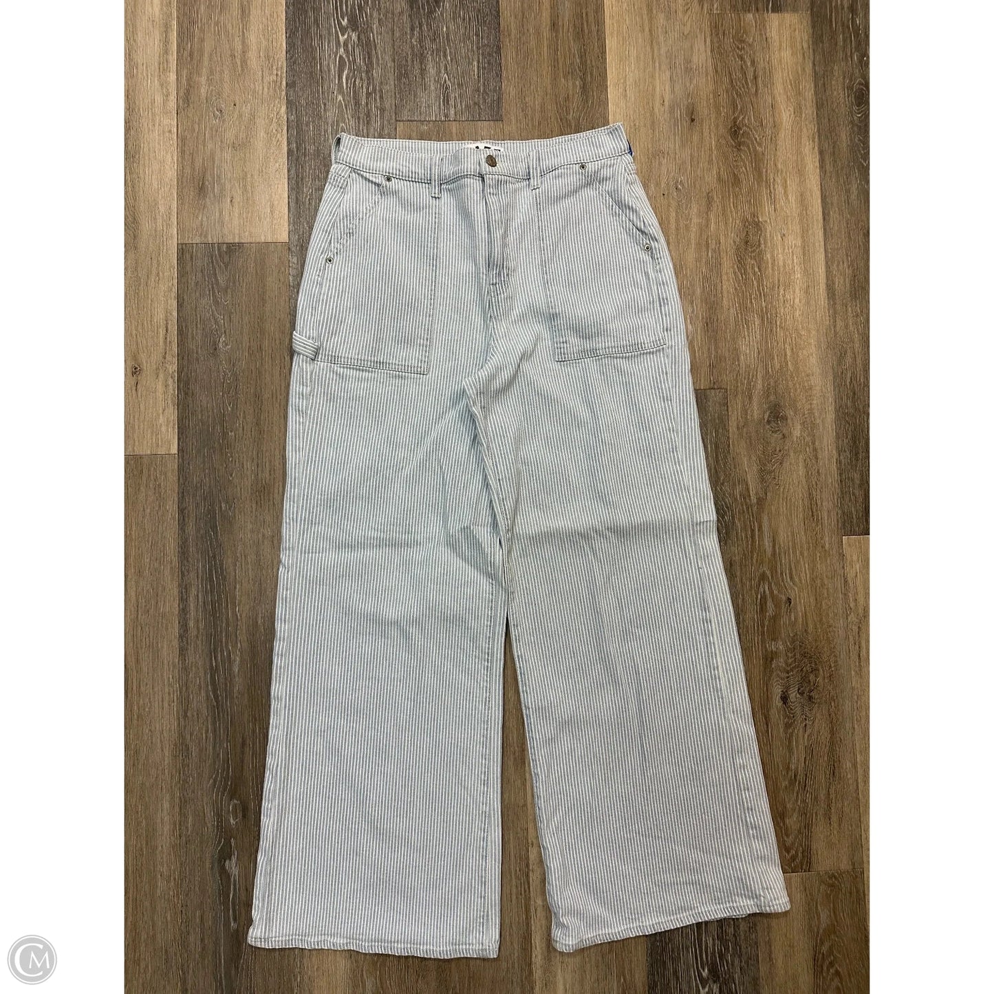 Jeans Wide Leg By Daze In Striped Pattern, Size: 10