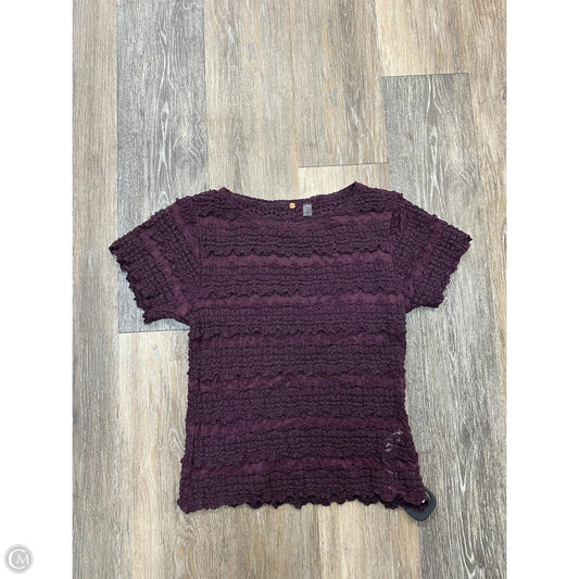 Top Short Sleeve By Free People In Purple, Size: M