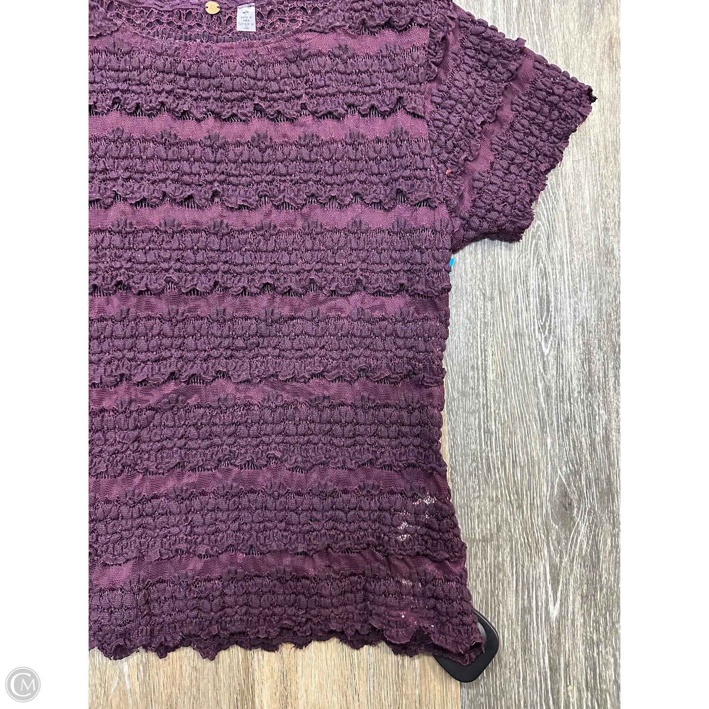 Top Short Sleeve By Free People In Purple, Size: M