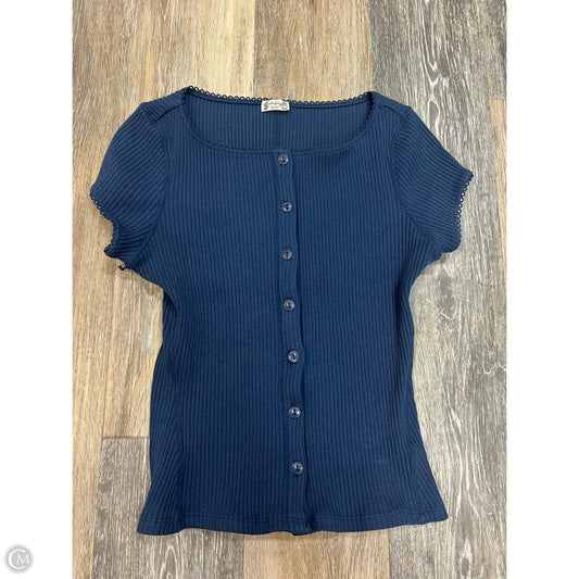Blouse Short Sleeve By Free People In Blue, Size: M