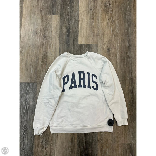 Sweatshirt Crewneck By Retrobrand In White, Size: Xs