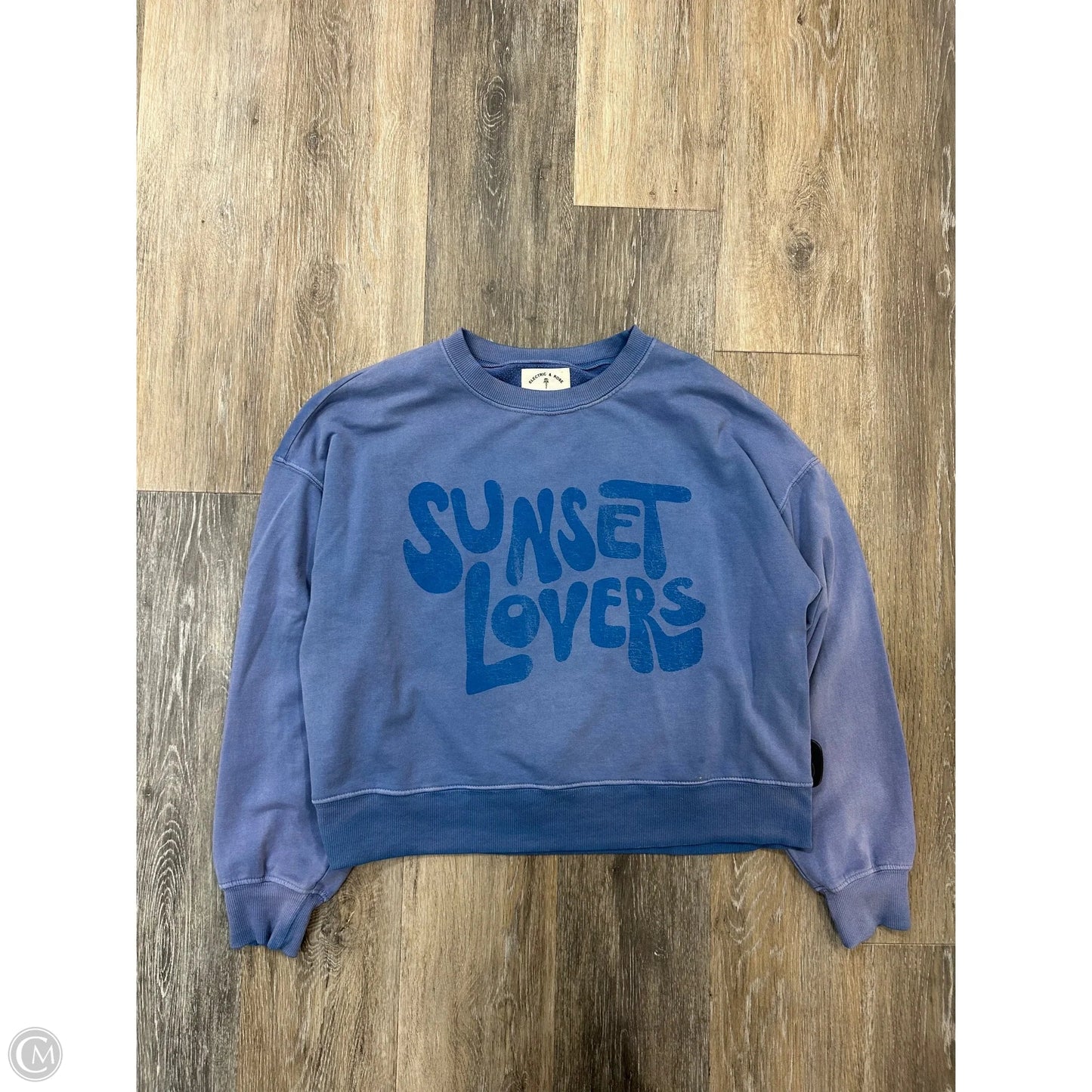 Sweatshirt Crewneck By Electric & Rose In Blue, Size: Xs