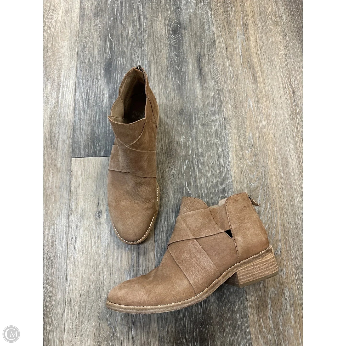 Boots Ankle Flats By Eileen Fisher In Tan, Size: 9.5