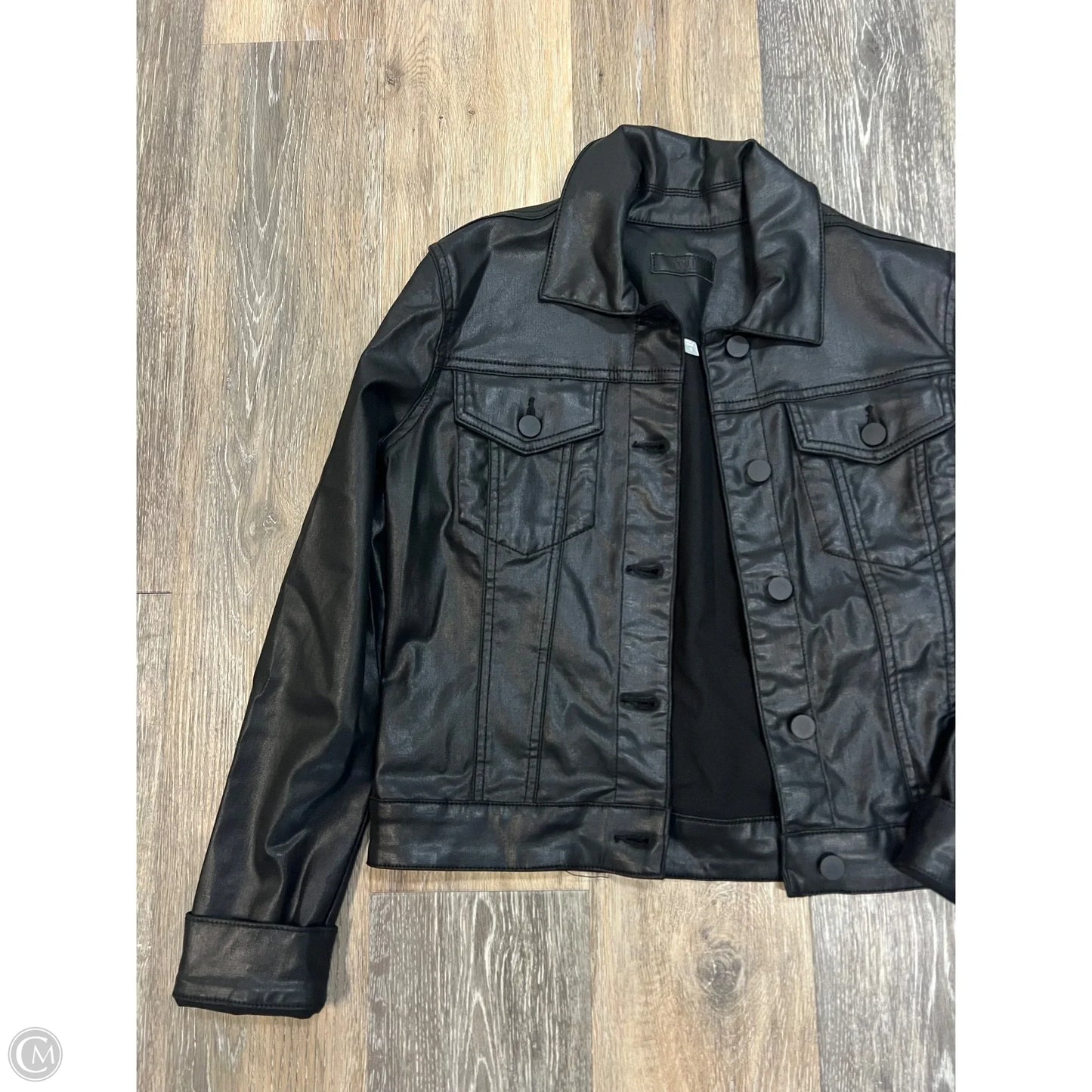 Jacket Denim By Kut In Black Denim, Size: S