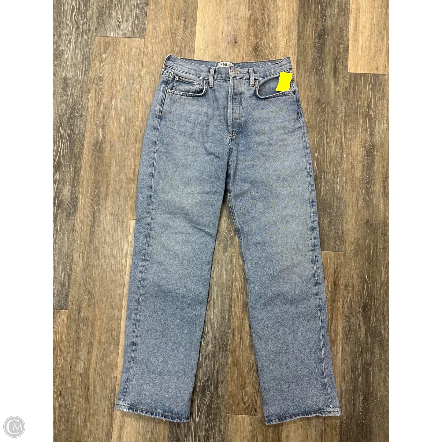 Jeans Straight By Agolde In Blue Denim, Size: 1/25