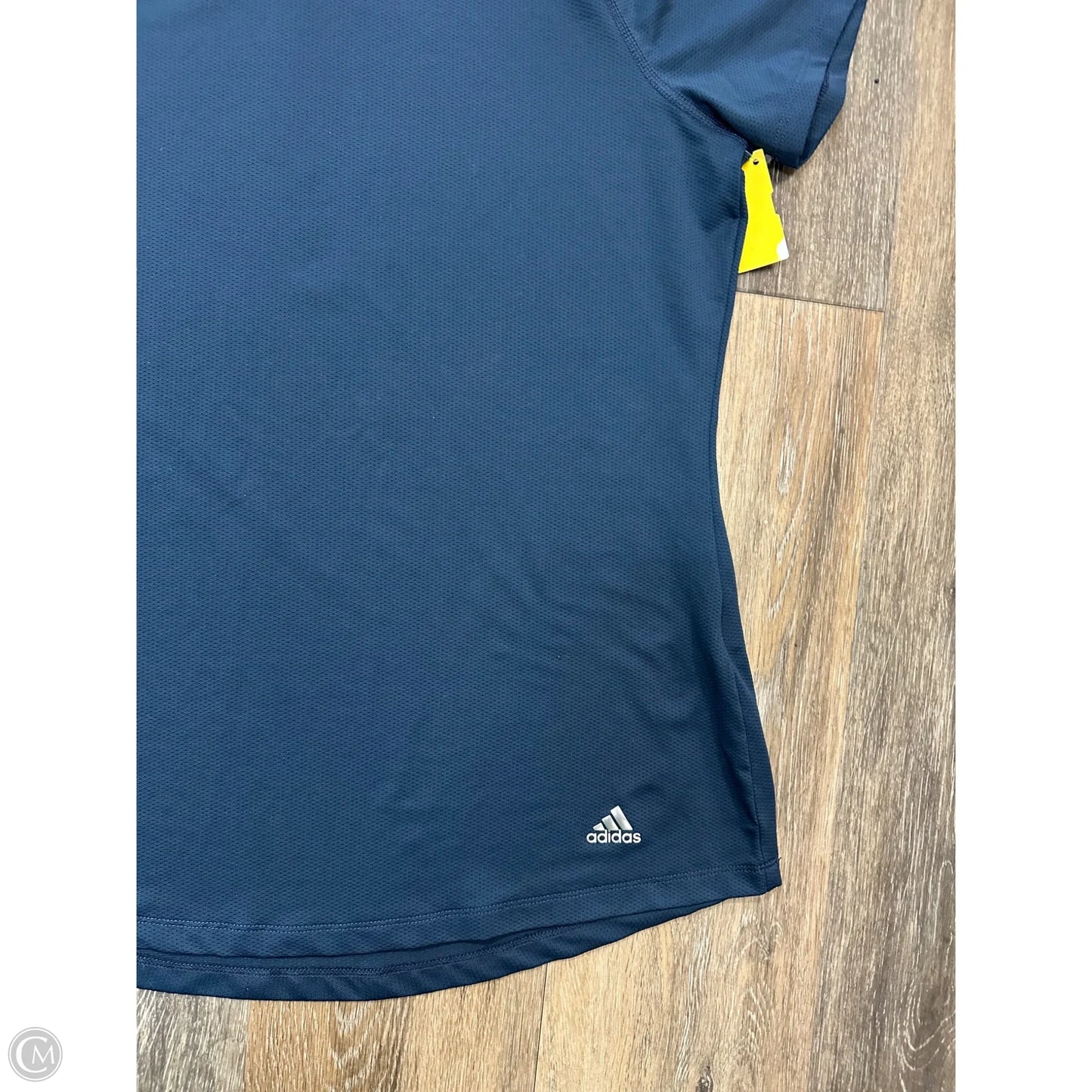 Athletic Top Short Sleeve By Adidas In Blue, Size: L