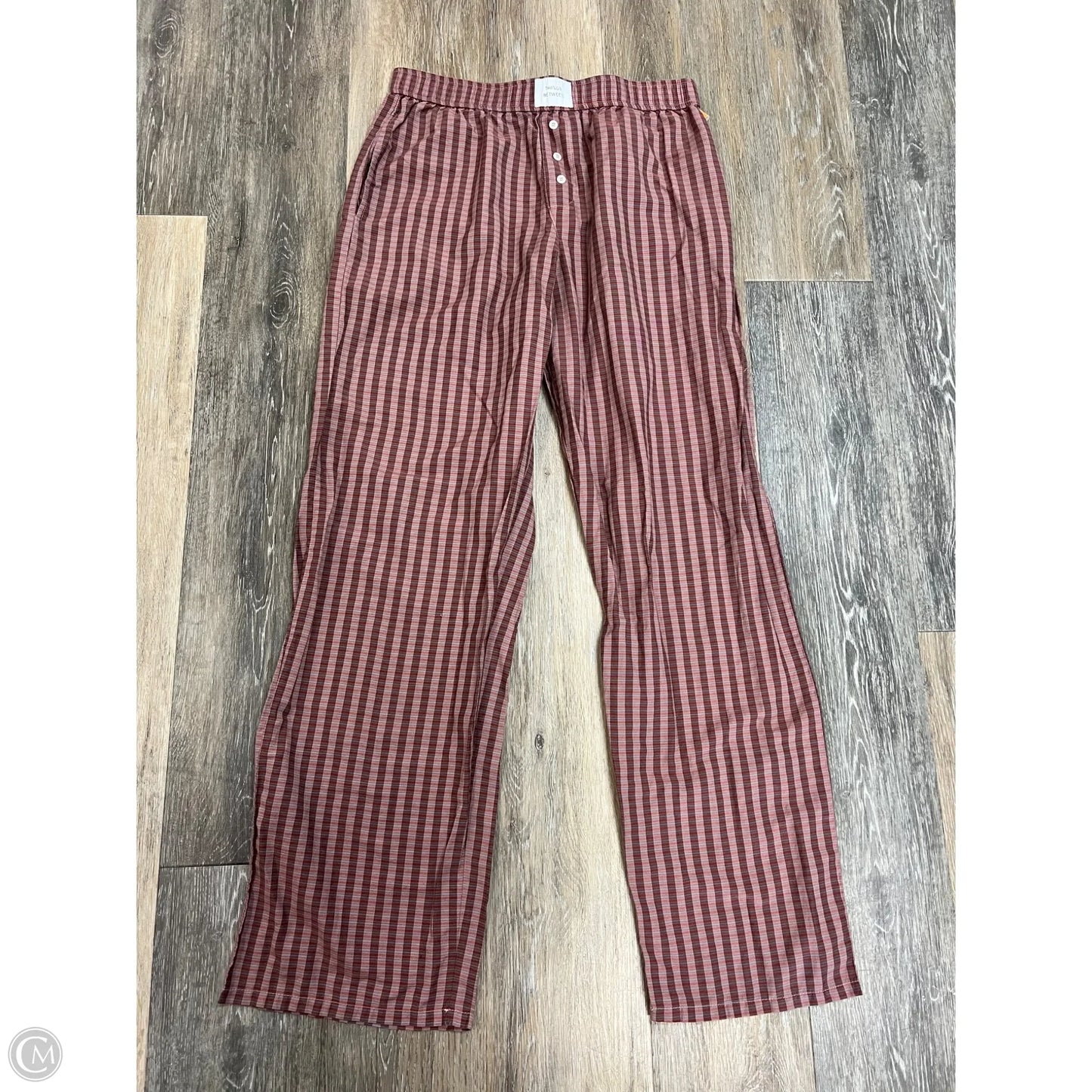 Pants Lounge By Things Between In Plaid Pattern, Size: M