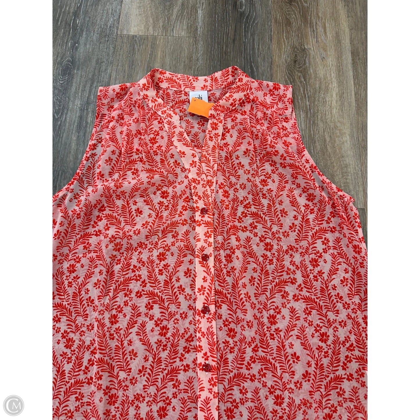 Top Sleeveless By Cabi In Orange, Size: M