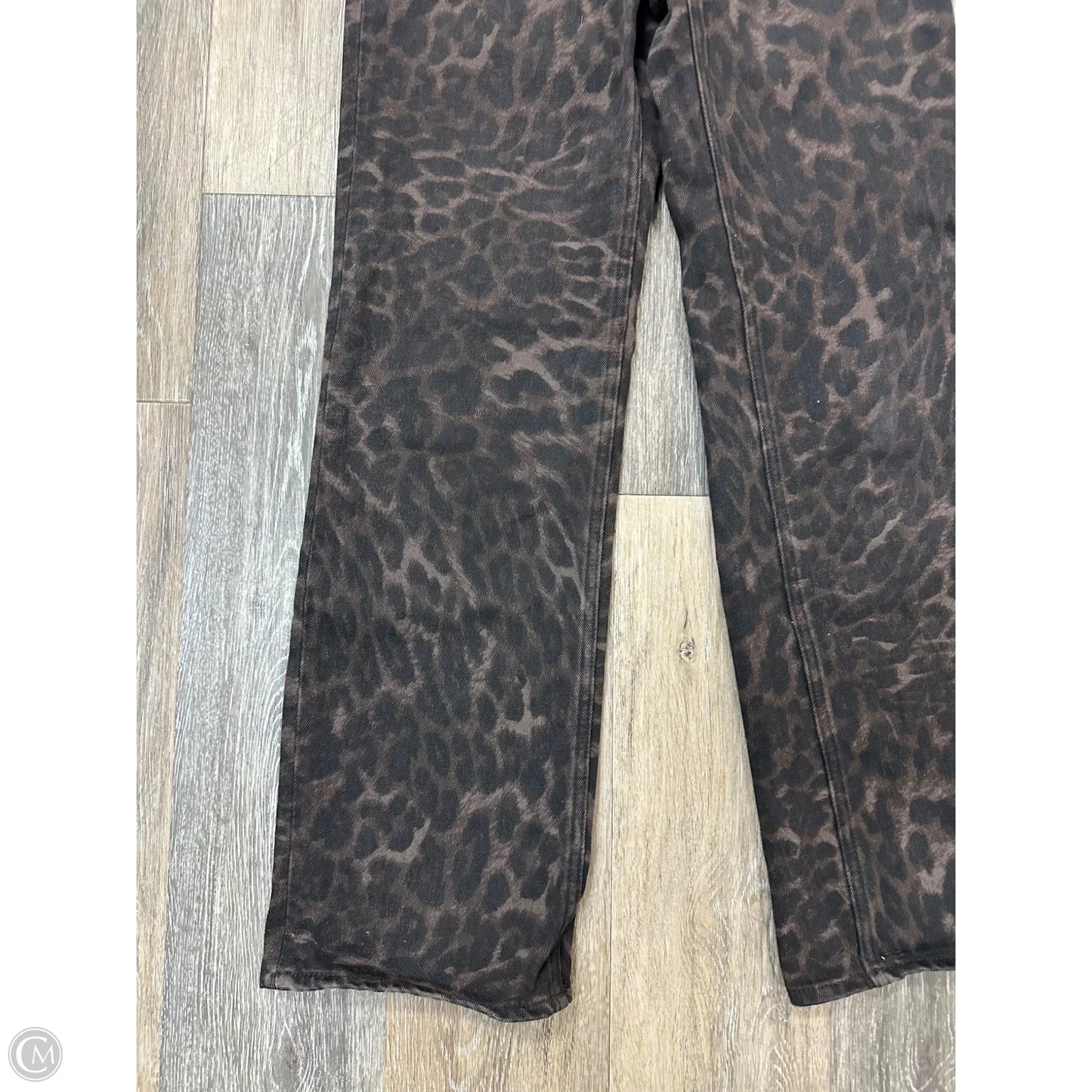 Jeans Straight By Abercrombie And Fitch In Animal Print, Size: 0