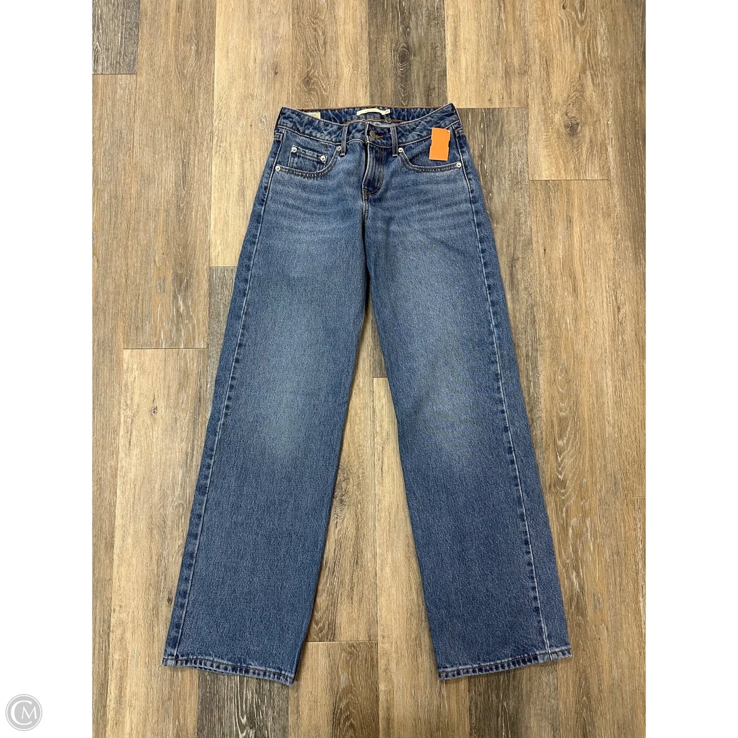 Jeans Straight By Levis In Blue Denim, Size: 0