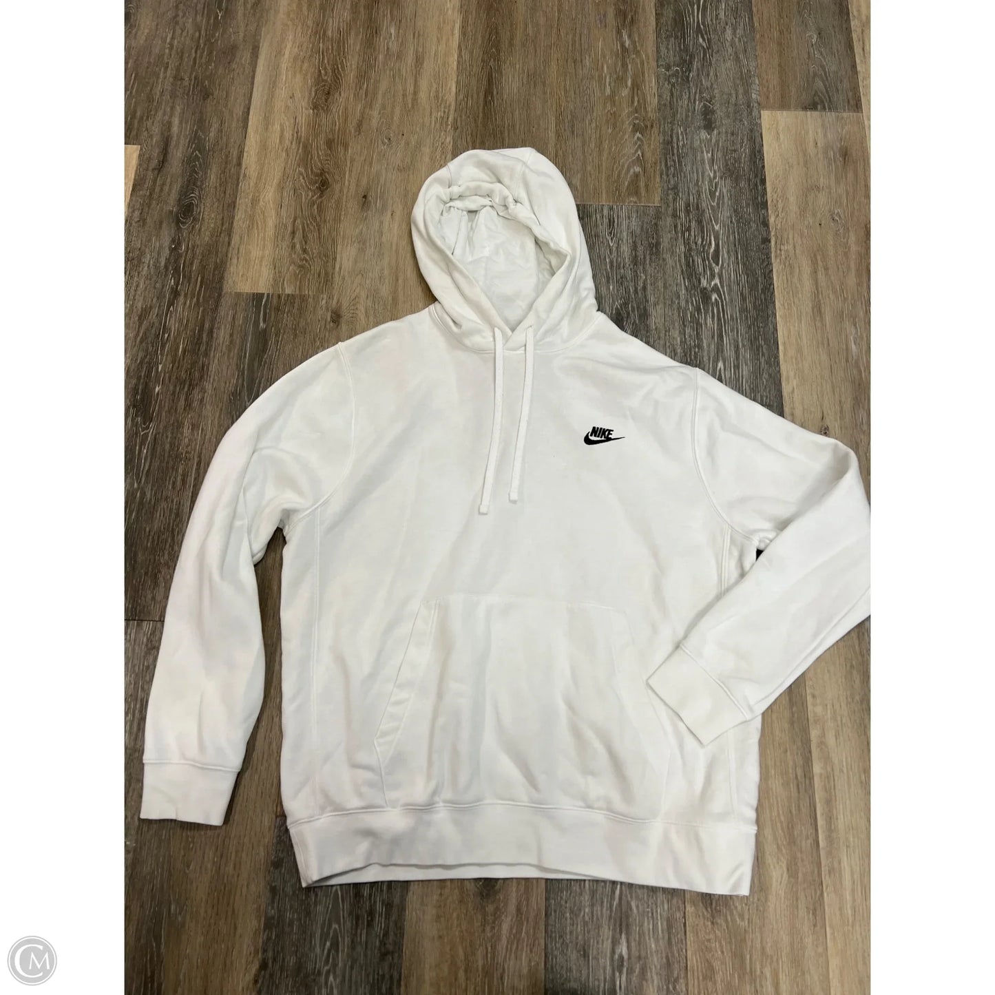 Athletic Sweatshirt Hoodie By Nike Apparel In White, Size: L