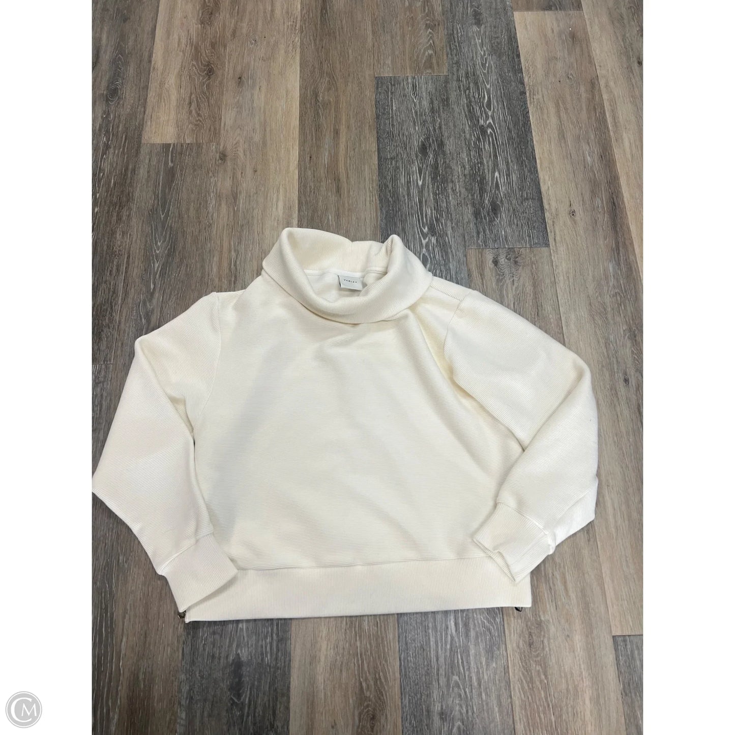 Sweatshirt Collar By Varley In Cream, Size: M