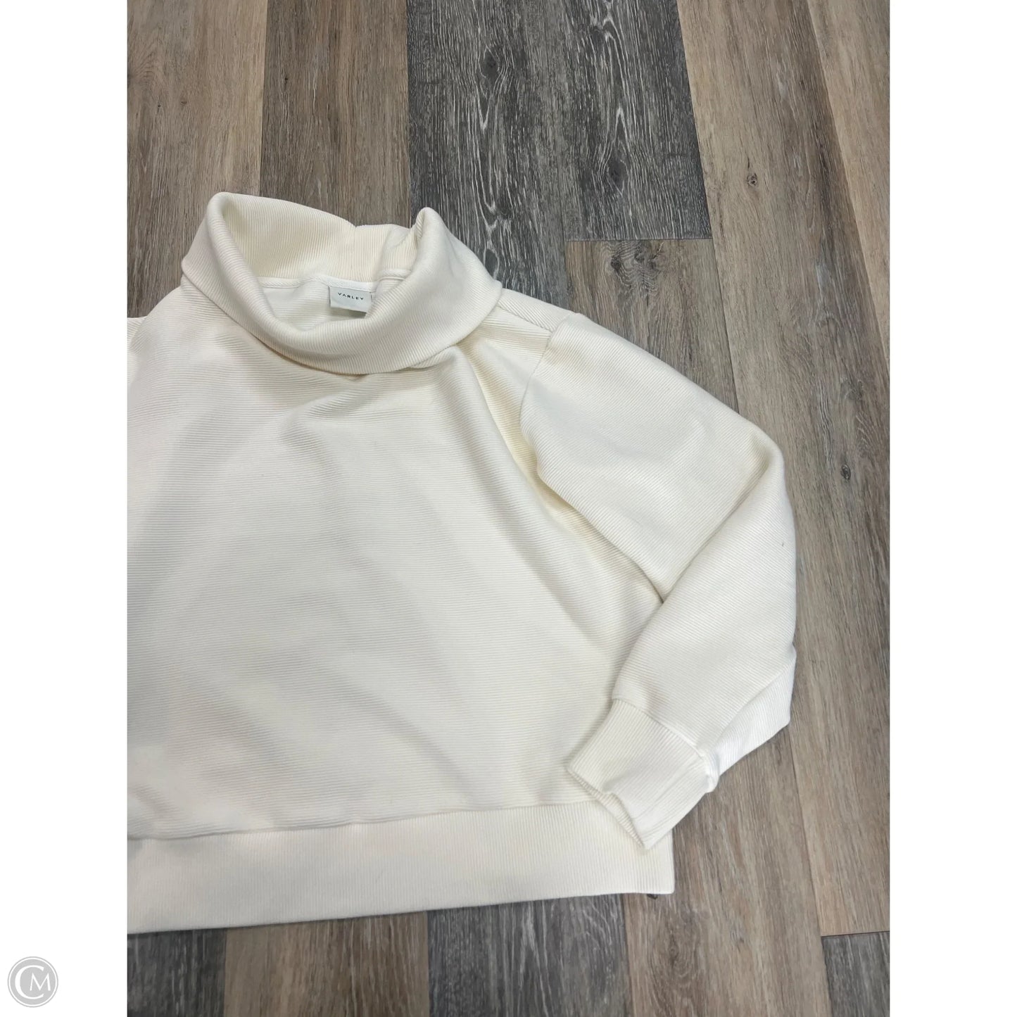 Sweatshirt Collar By Varley In Cream, Size: M
