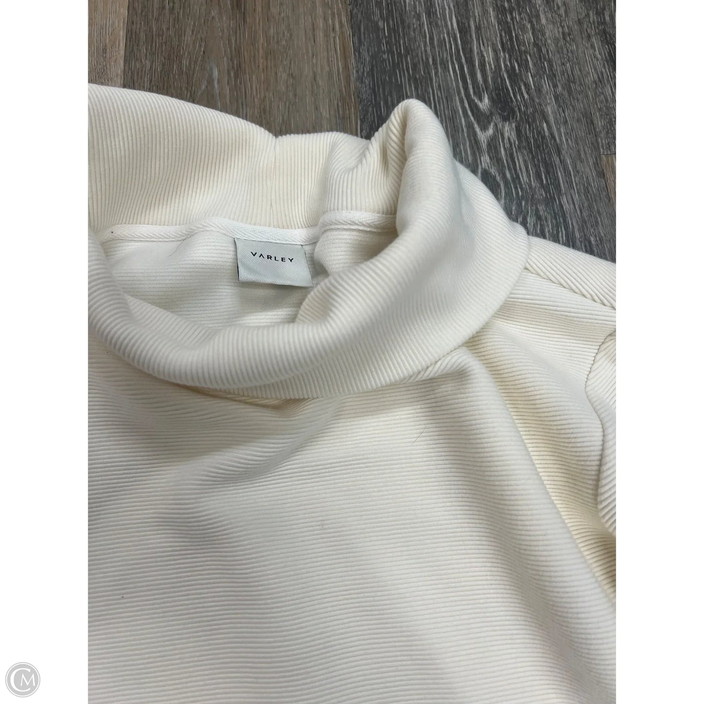 Sweatshirt Collar By Varley In Cream, Size: M