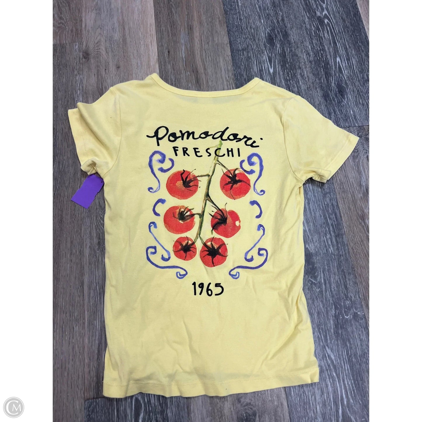 Top Short Sleeve By Urban Outfitters In Yellow, Size: M