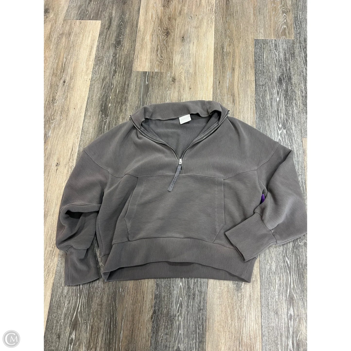 Sweatshirt Collar By Varley In Taupe Size: M