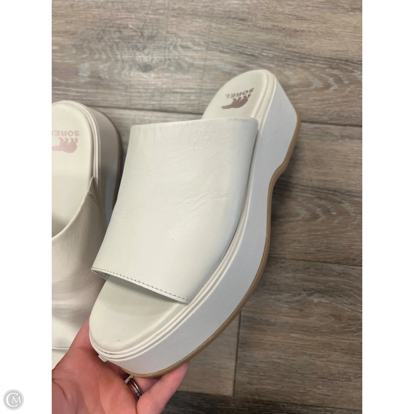 Sandals Heels Platform By Sorel In Cream, Size: 9.5