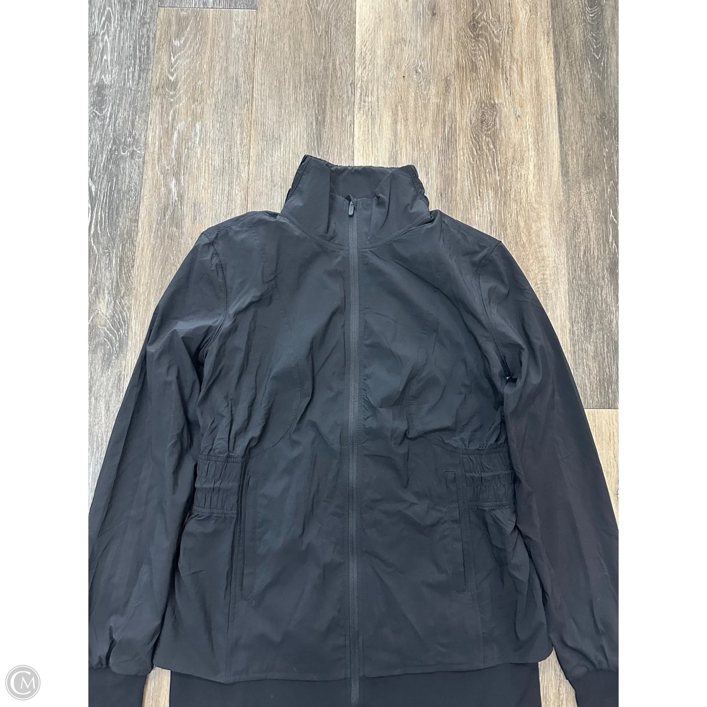 Athletic Jacket By Lululemon In Black, Size: 8