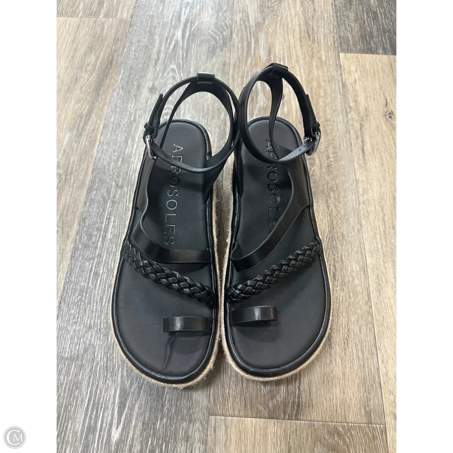 Sandals Heels Platform By Aerosoles In Black, Size: 7.5