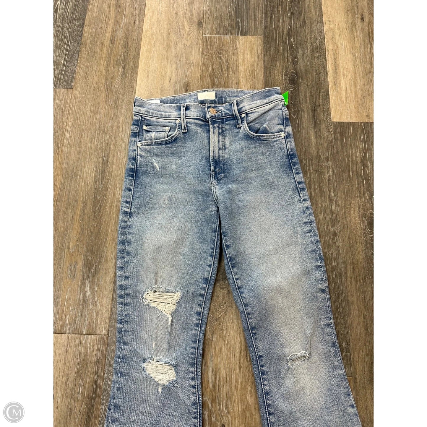 Jeans Cropped By Mother In Blue Denim, Size: 1/25