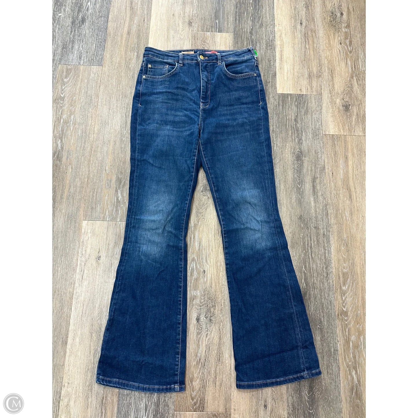 Jeans Flared By Pilcro In Blue Denim, Size: 12