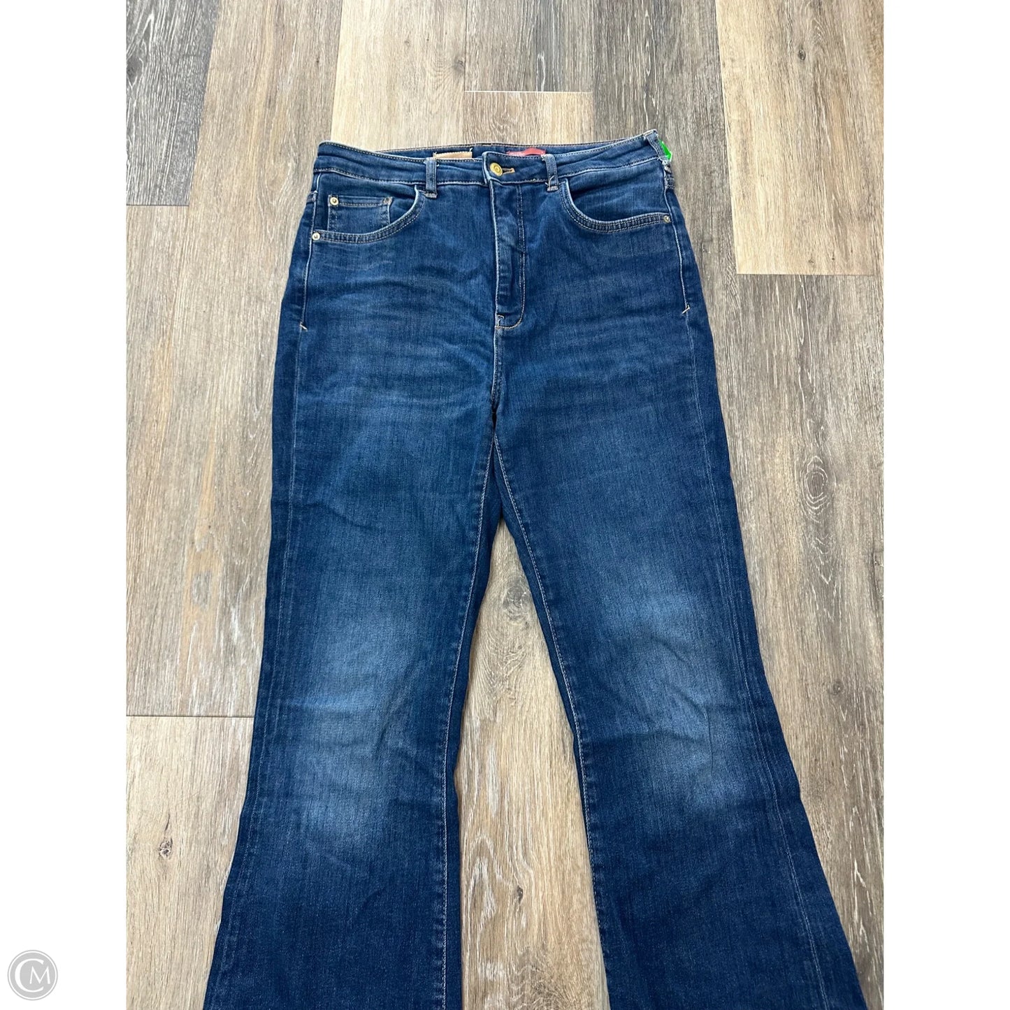 Jeans Flared By Pilcro In Blue Denim, Size: 12