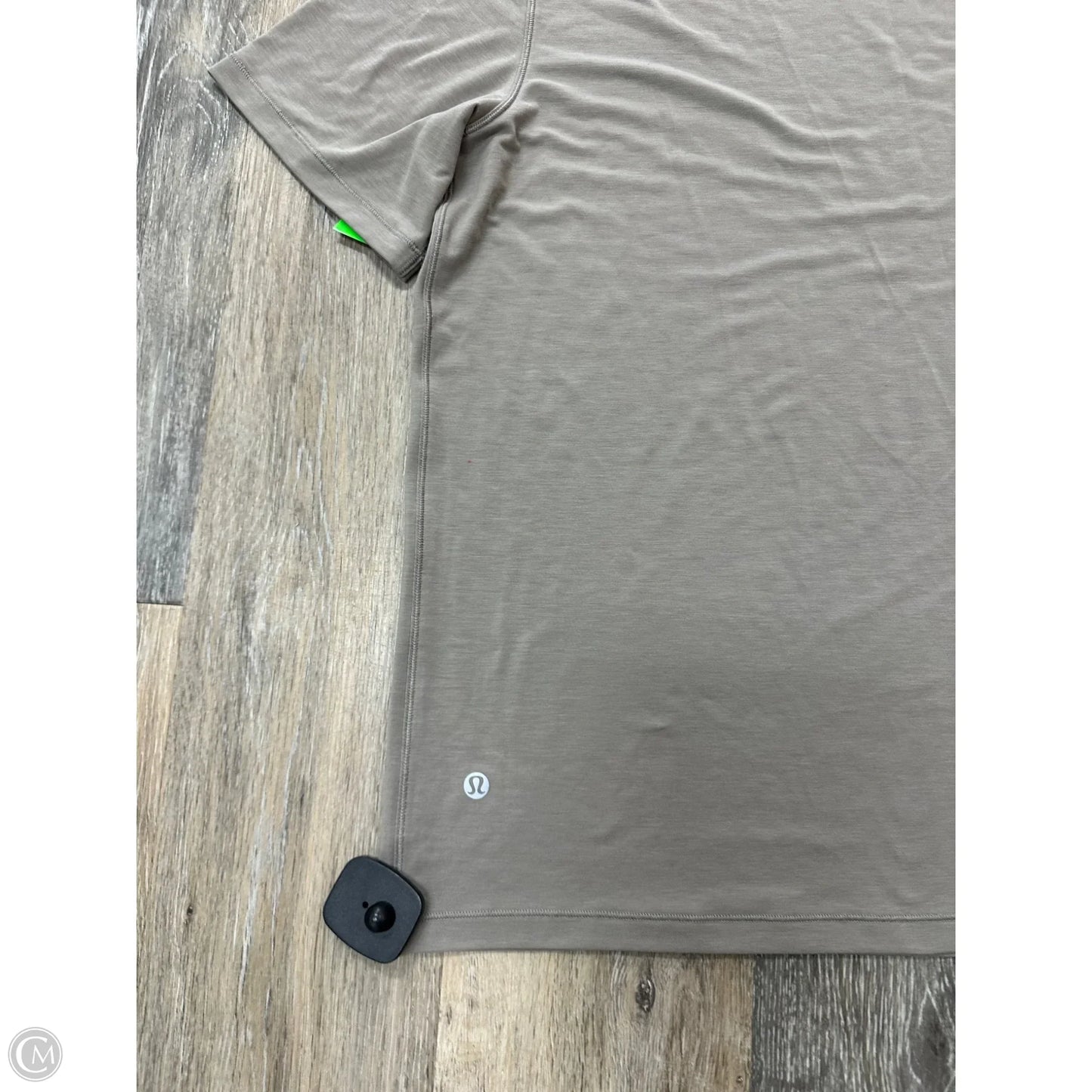 Athletic Top Short Sleeve By Lululemon In Tan, Size: S