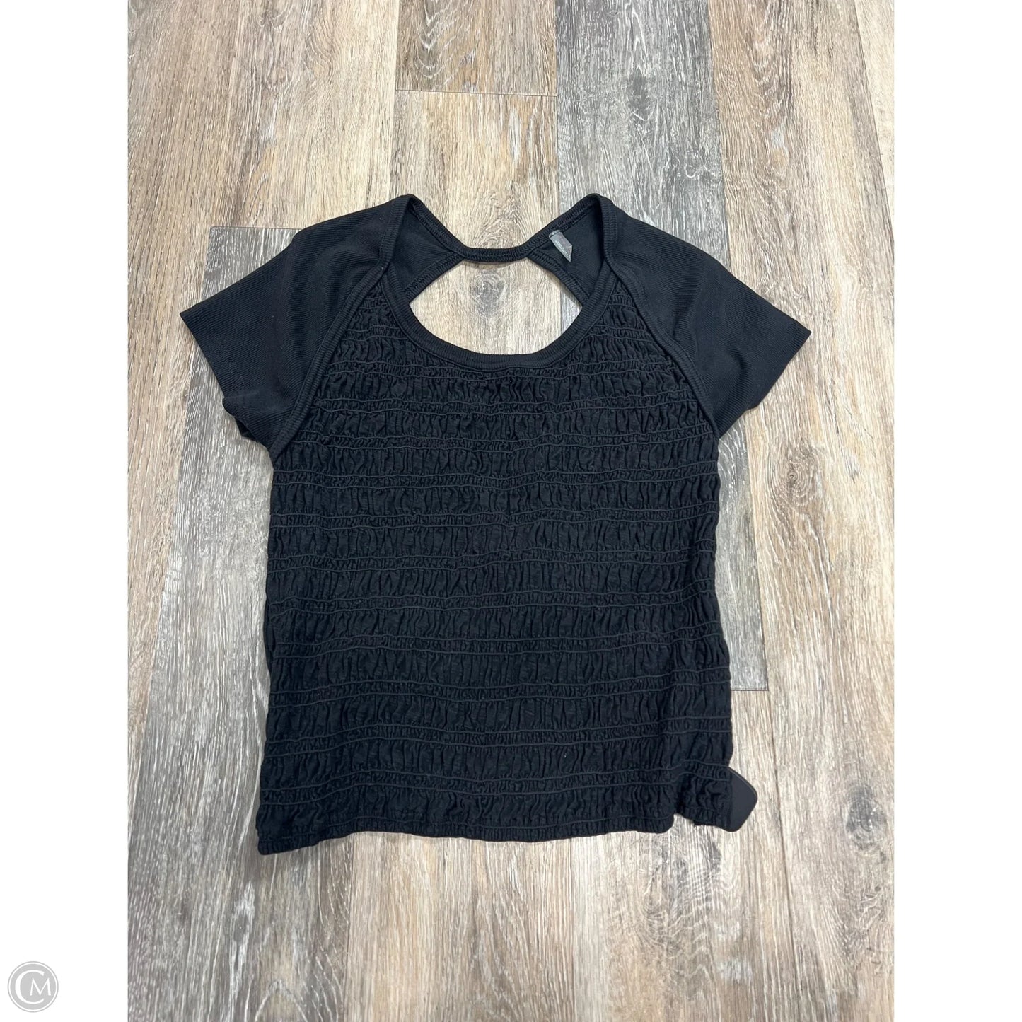 Top Short Sleeve By Free People In Black, Size: L