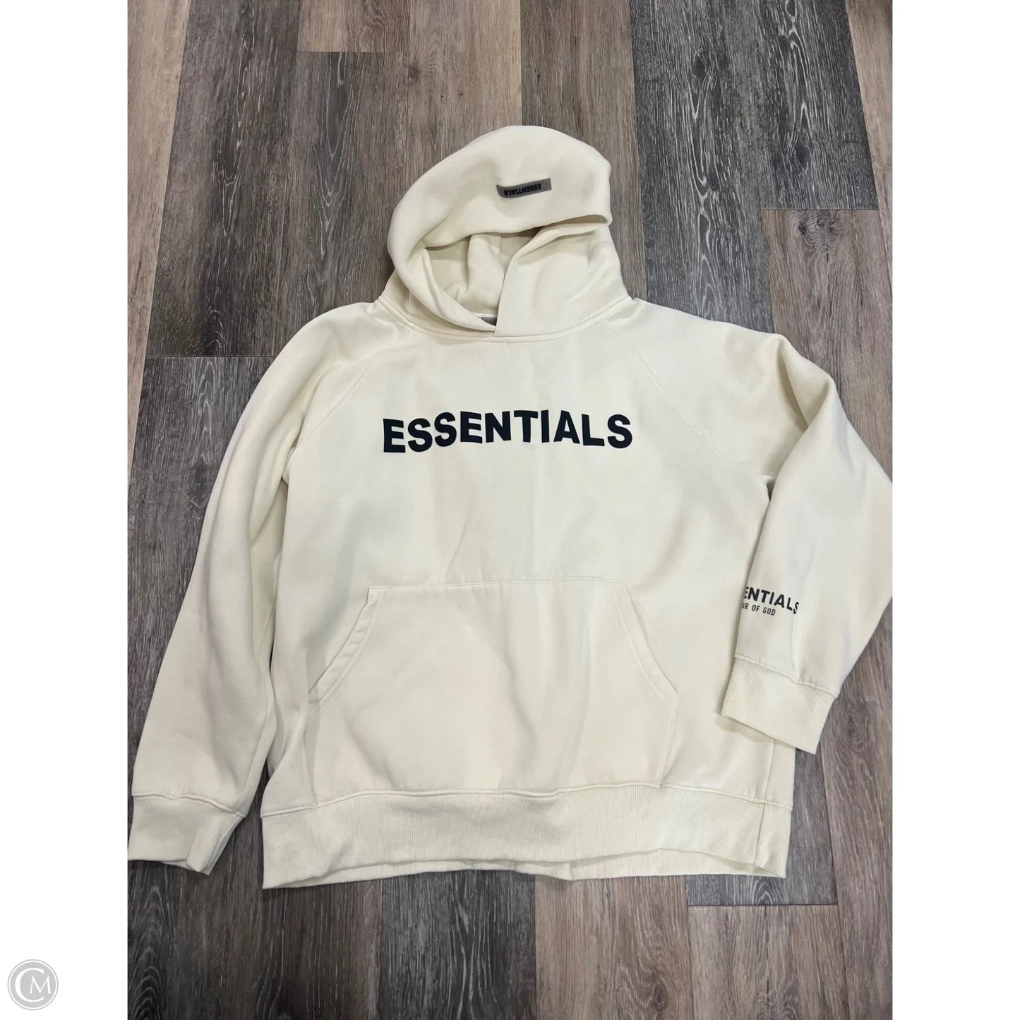 Sweatshirt Hoodie By Essentials In Cream, Size: L