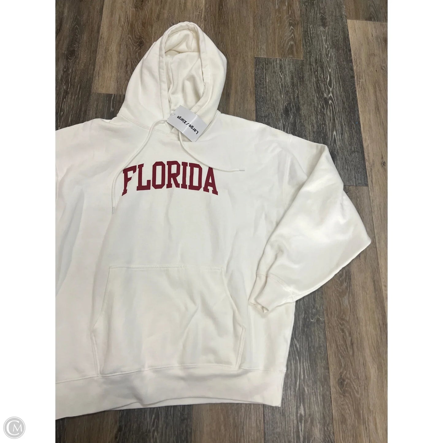 -Sweatshirt Hoodie By John Galt In White, Size: L/XL