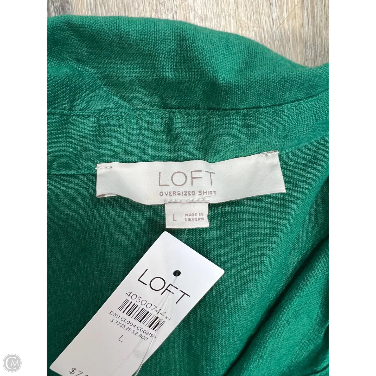 Blouse Long Sleeve By Loft In Green, Size: L