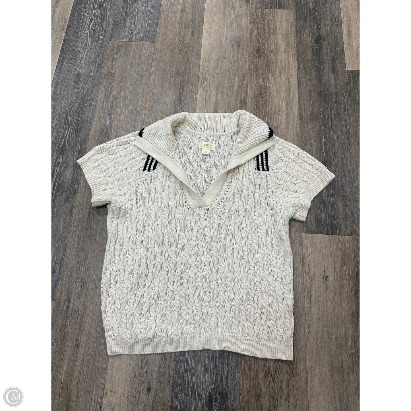 Sweater Short Sleeve By Maeve In Cream, Size: 1x