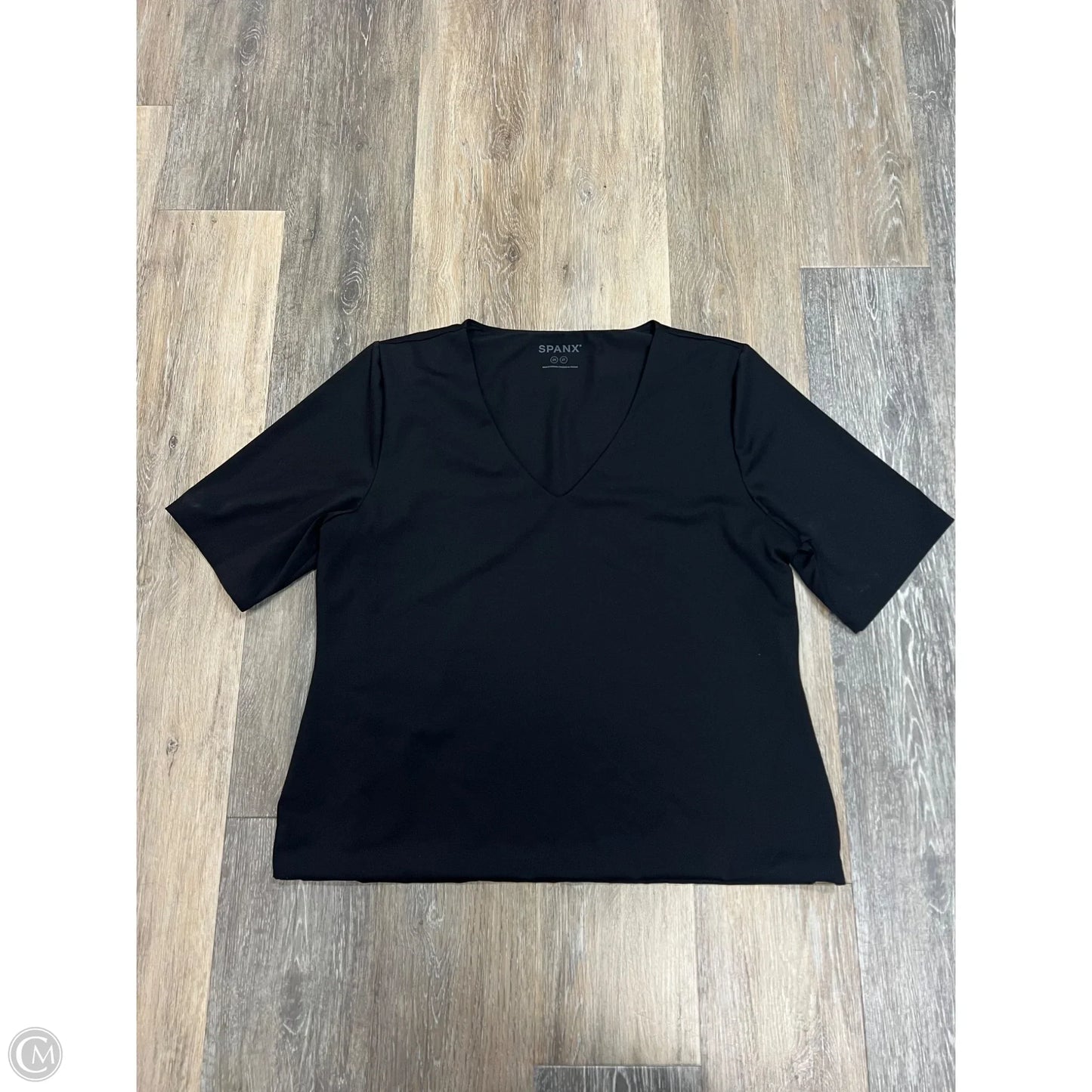 Top Short Sleeve By Spanx In Black, Size: 2x